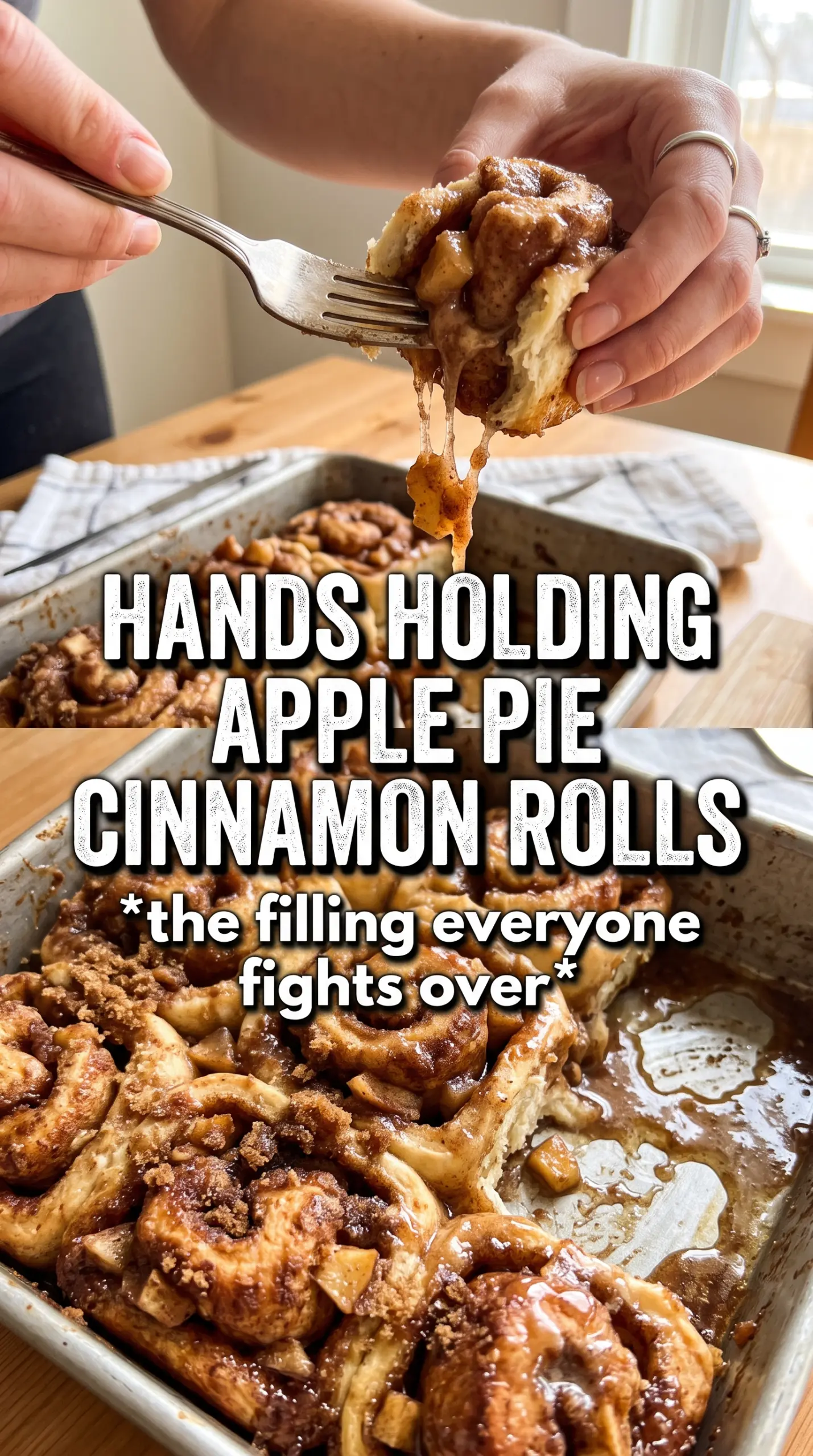 Apple Pie Cinnamon Rolls gooey spiced glaze