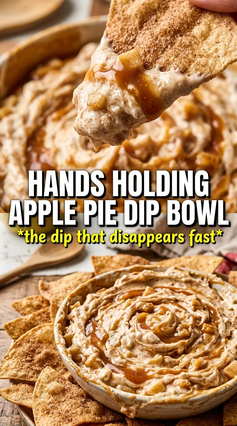 Apple Pie Dip With Cinnamon Tortilla Chips warm caramelized apple dip