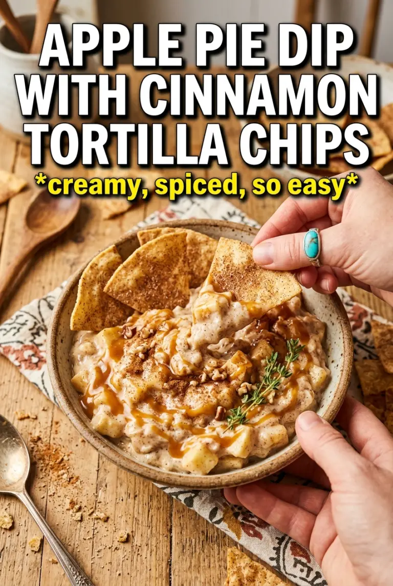 Apple Pie Dip With Cinnamon Tortilla Chips