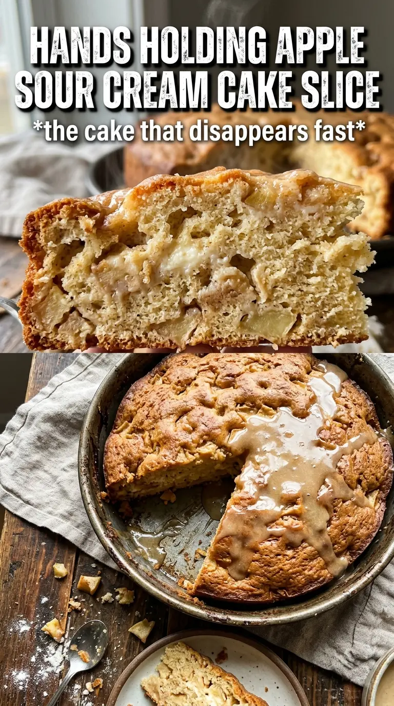 Apple Sour Cream Cake tender crumb cinnamon topping