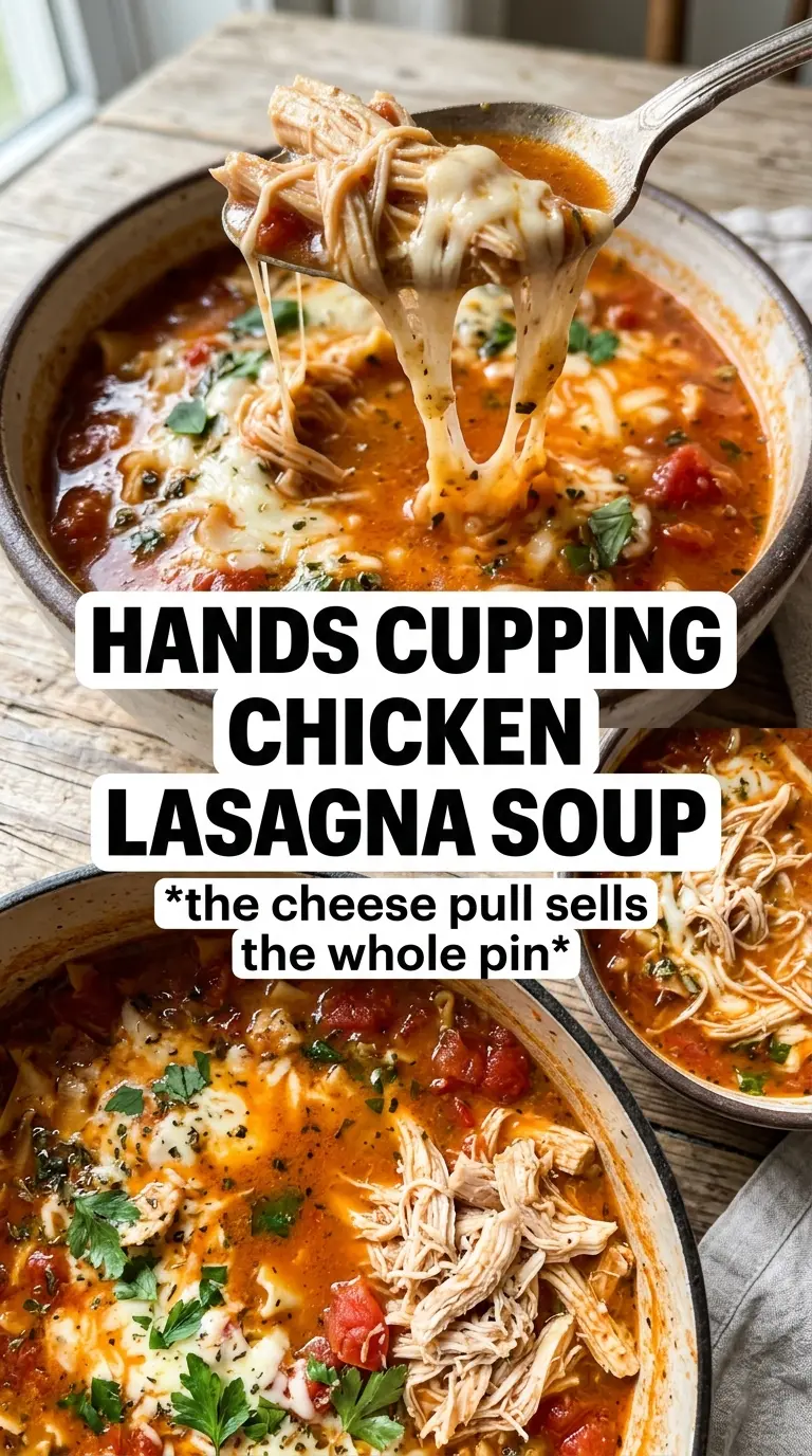 Chicken Lasagna Soup creamy tomato basil