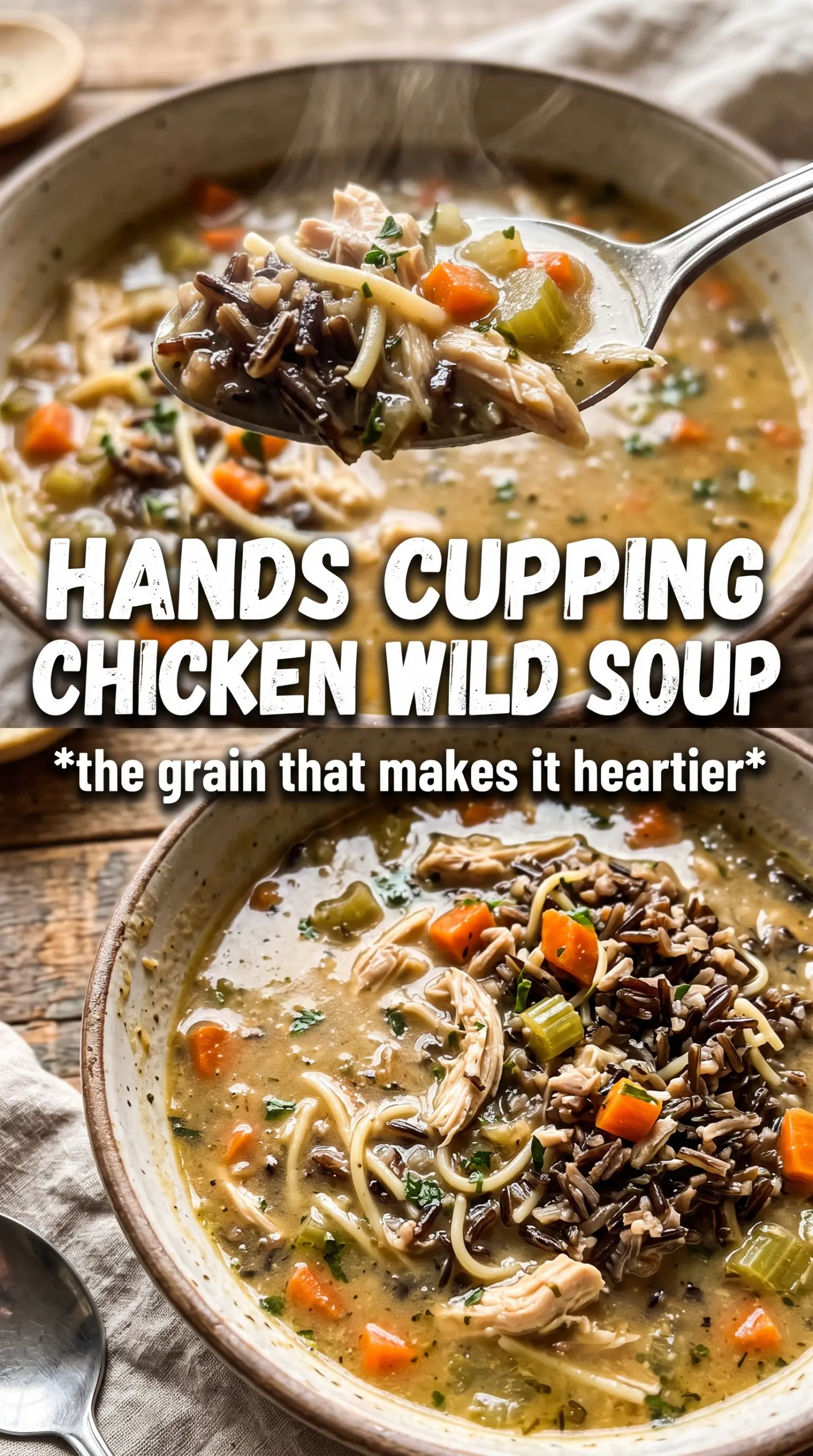 Chicken noodle and wild rice soup creamy hearty