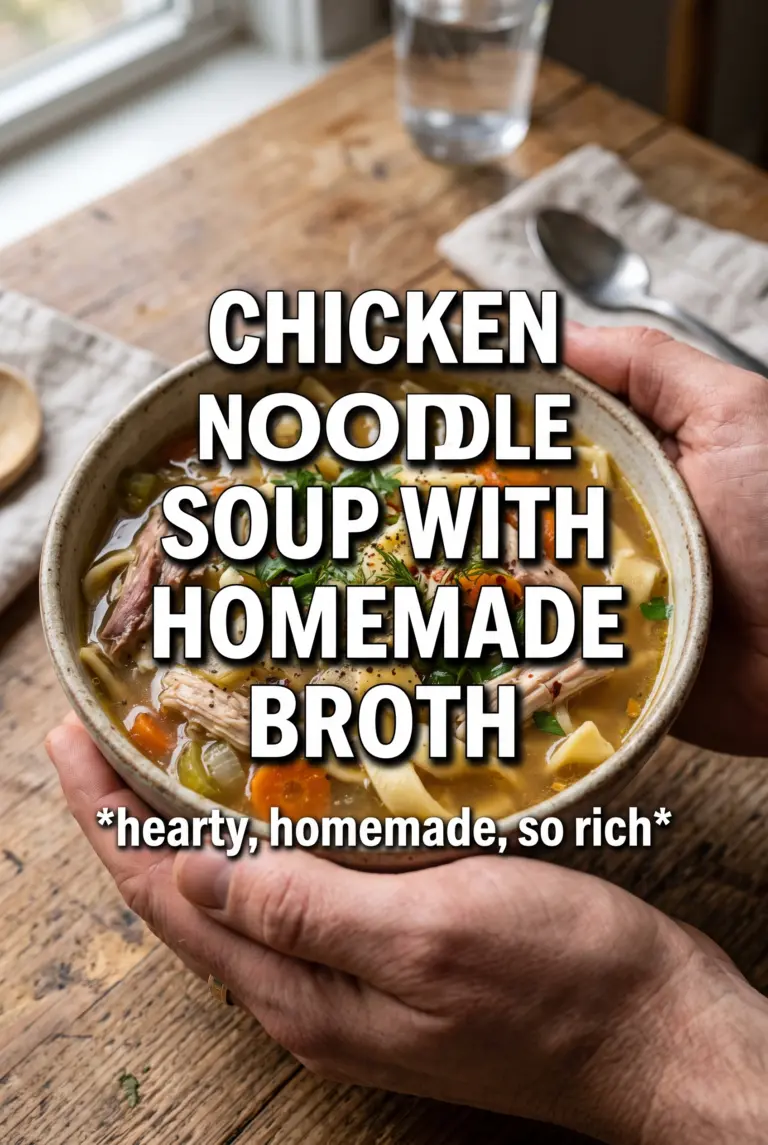Chicken Noodle Soup With Homemade Broth