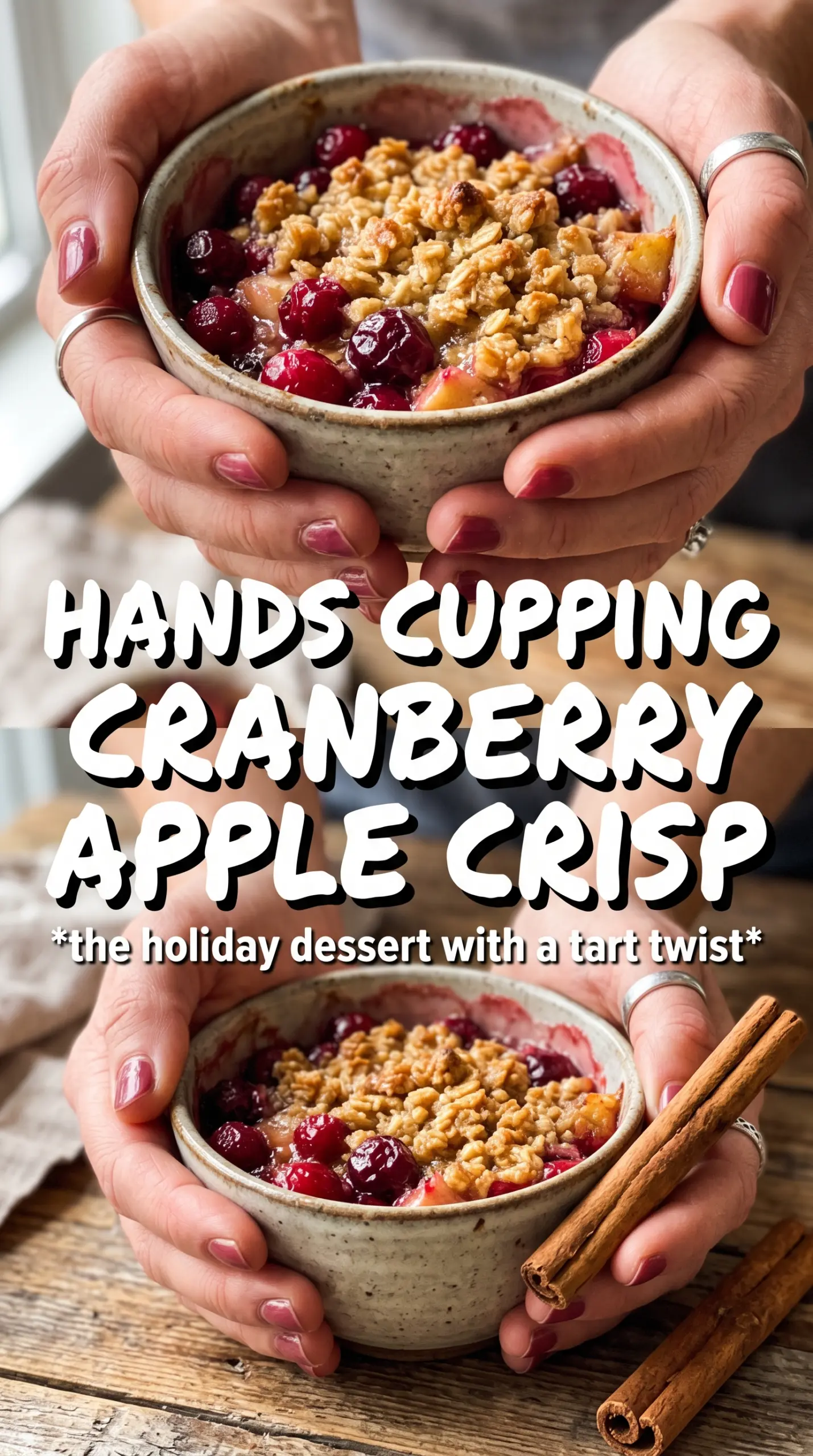 Cranberry Apple Crisp golden oat crumble bubbling fruit