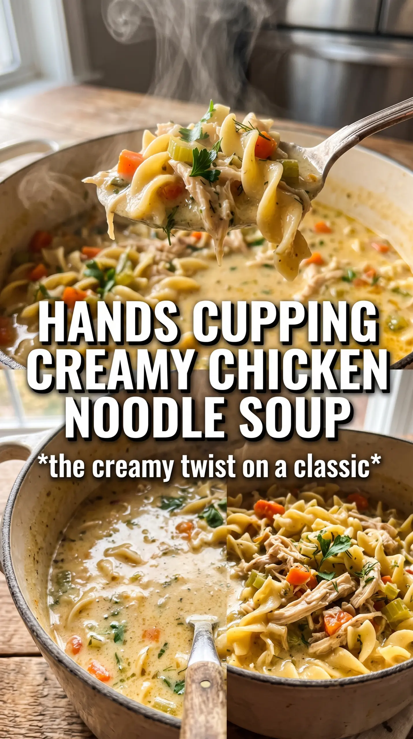 Creamy Chicken Noodle Soup rich velvety comforting