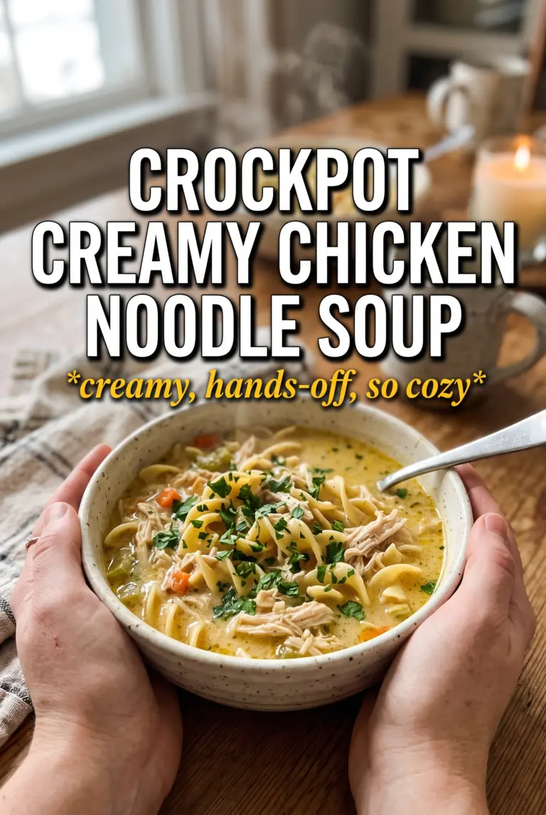 Crockpot Creamy Chicken Noodle Soup