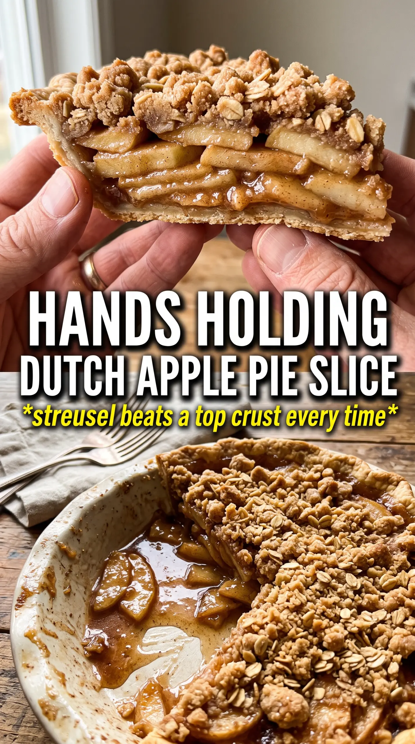 Dutch Apple Pie streusel, caramelized apples, crumb topping