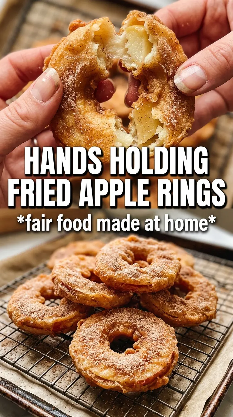Fried Apple Rings golden cinnamon sugar