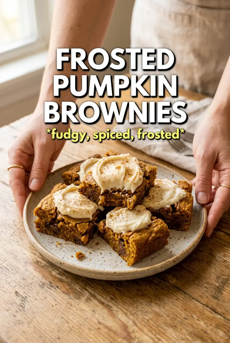 Frosted Pumpkin Brownies