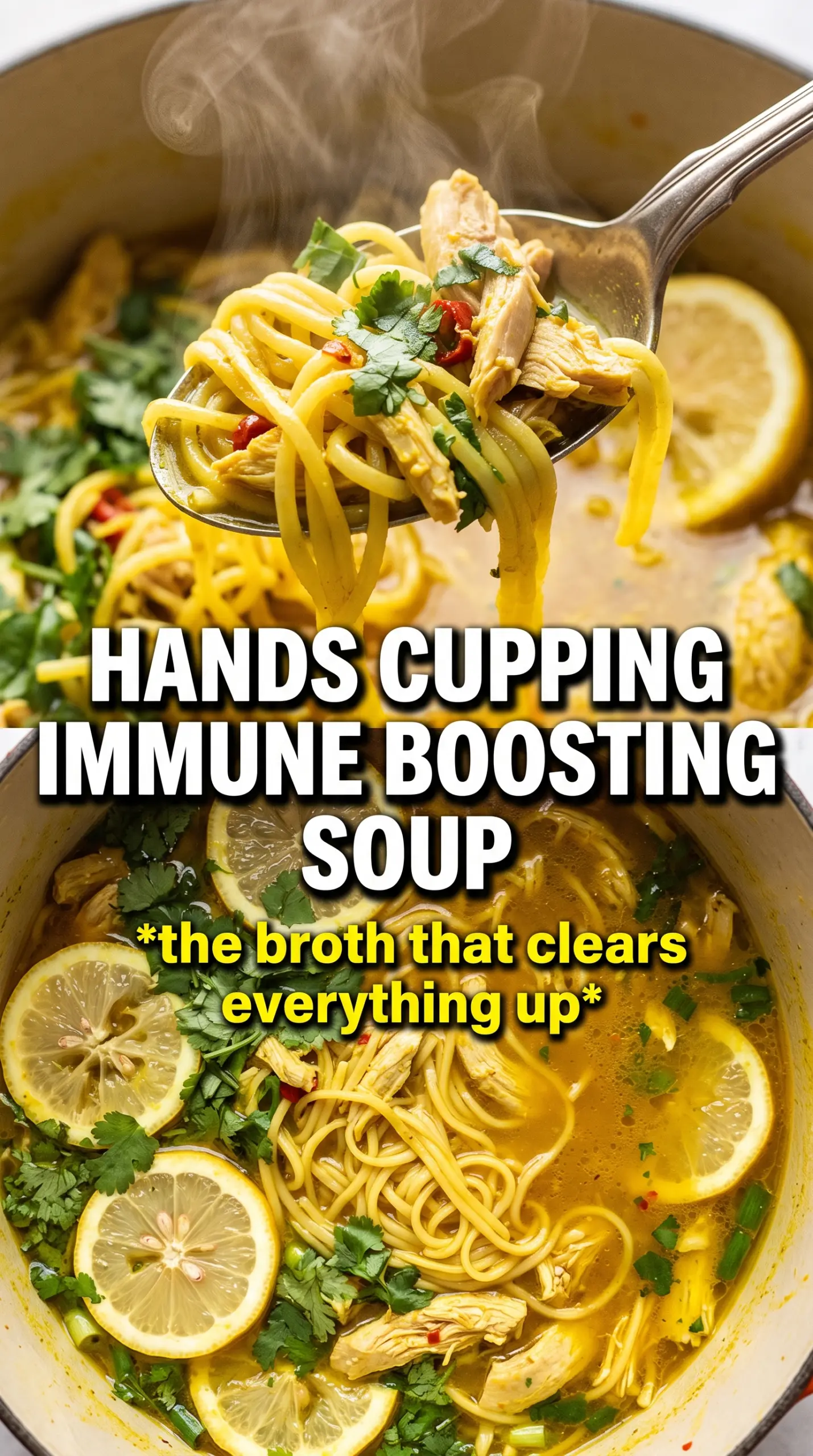 Immune-Boosting Chicken Noodle Soup golden broth turmeric ginger