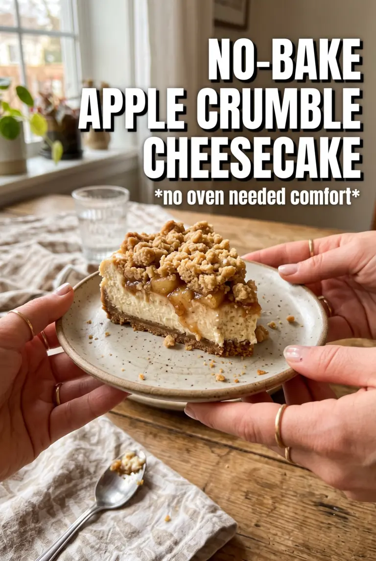 No-Bake Apple Crumble Cheesecake