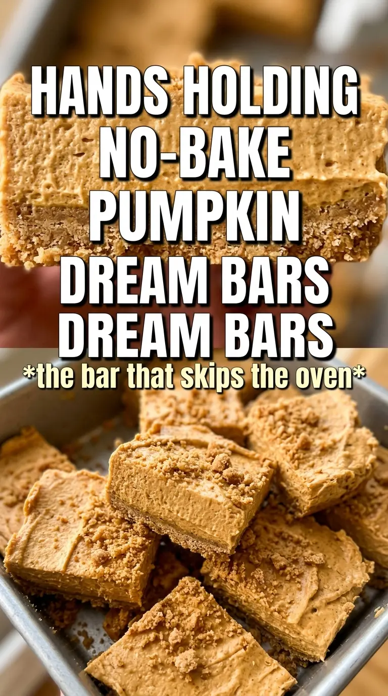 No Bake Pumpkin Dream Bars creamy pumpkin gingersnap