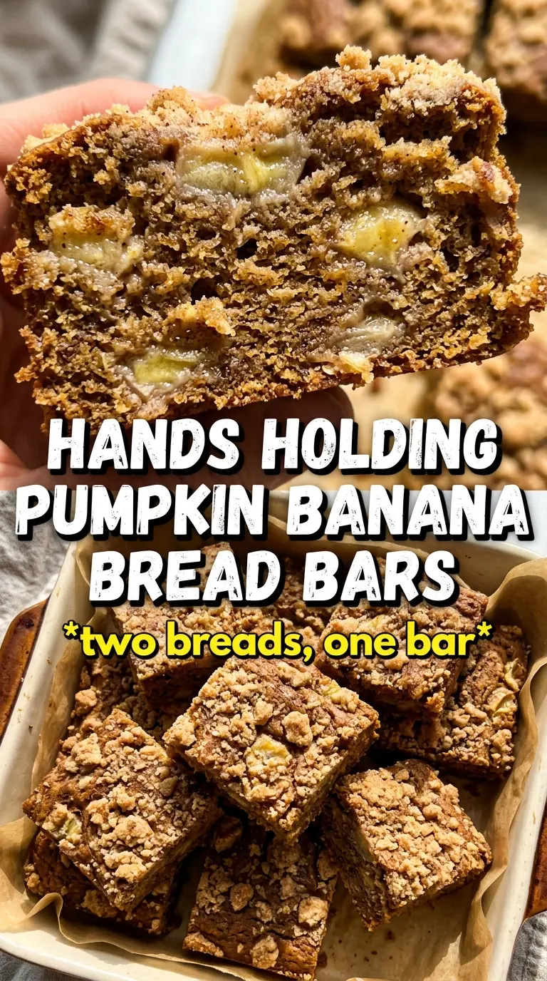 Pumpkin Banana Bread Bars moist maple glaze