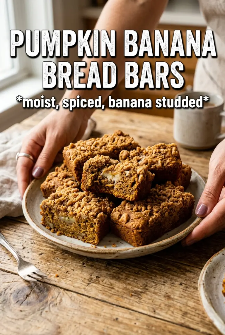 Pumpkin Banana Bread Bars