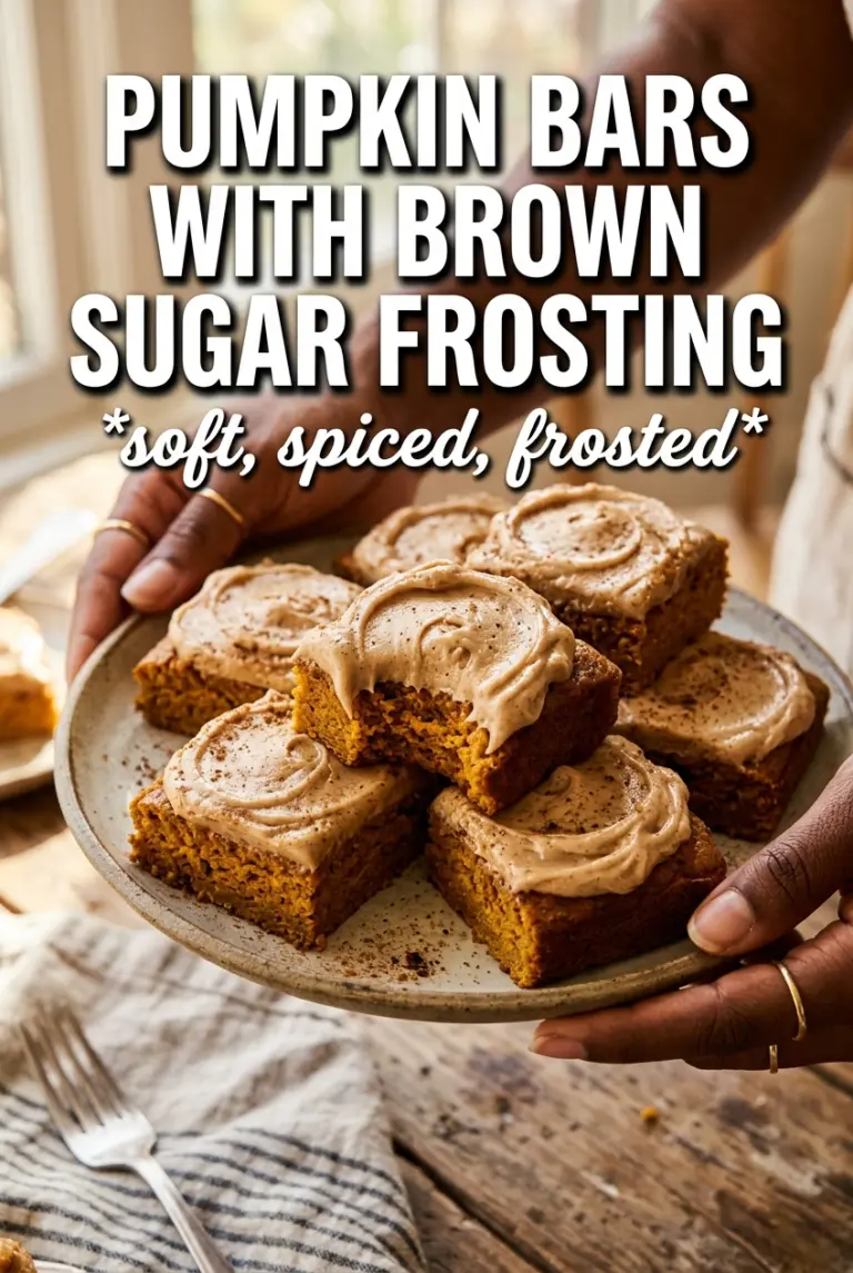 Pumpkin Bars With Brown Sugar Frosting