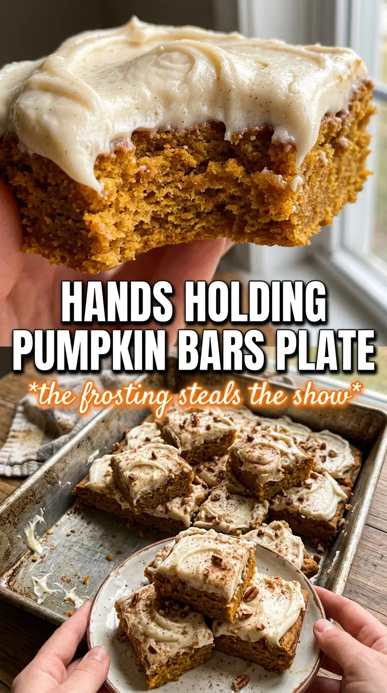 Pumpkin Bars soft spiced frosting