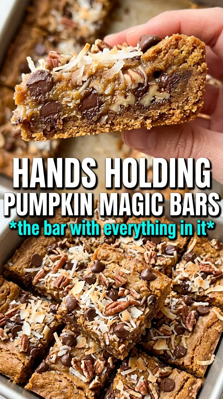 Pumpkin Magic Bars gingersnap coconut pecans