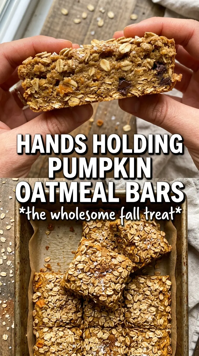 Pumpkin Oatmeal Bars hearty spiced chewy