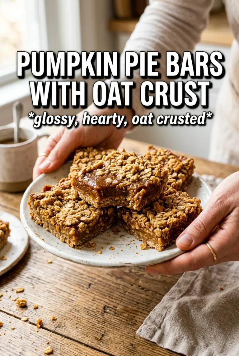 Pumpkin Pie Bars With Oat Crust