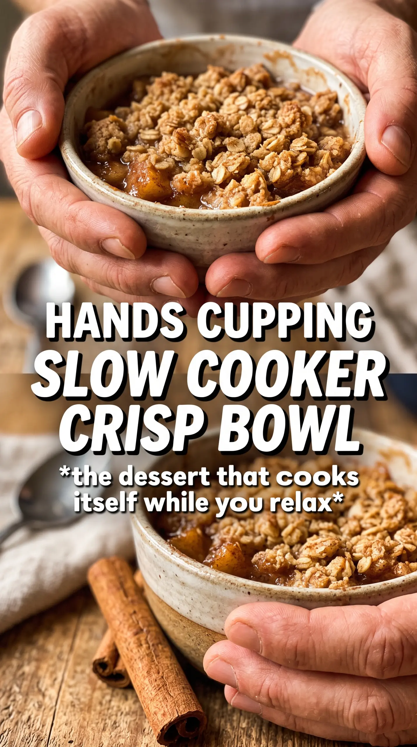 Slow Cooker Apple Crisp tender apples golden crumble