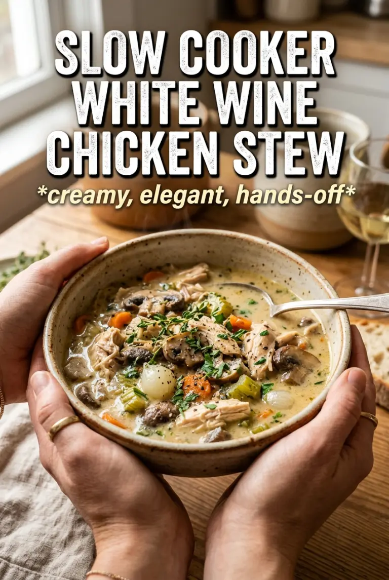 Slow Cooker White Wine Chicken Stew