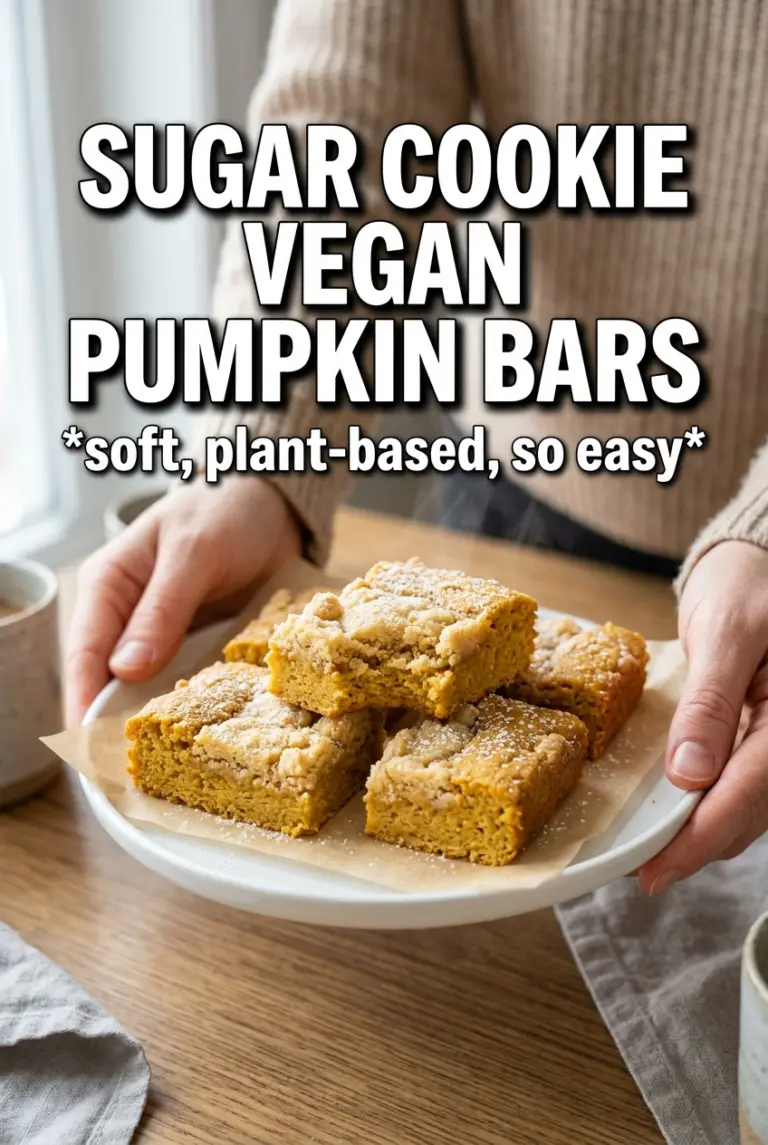 Sugar Cookie Vegan Pumpkin Bars