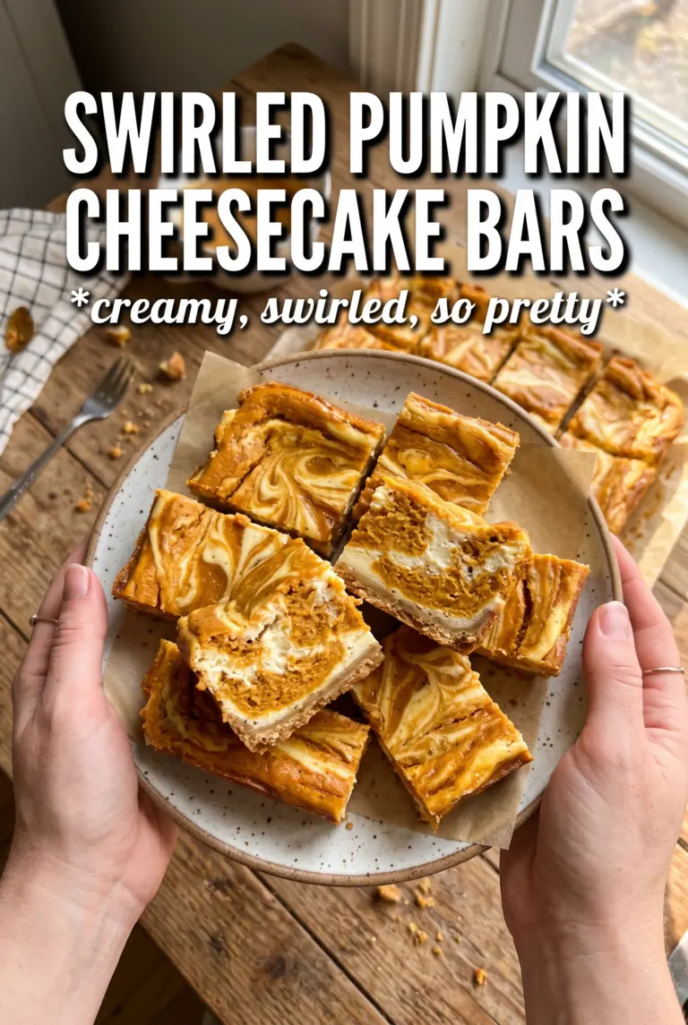 Swirled Pumpkin Cheesecake Bars