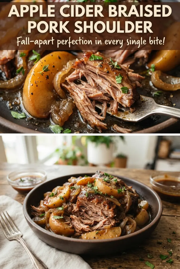 Apple Cider Braised Pork Shoulder