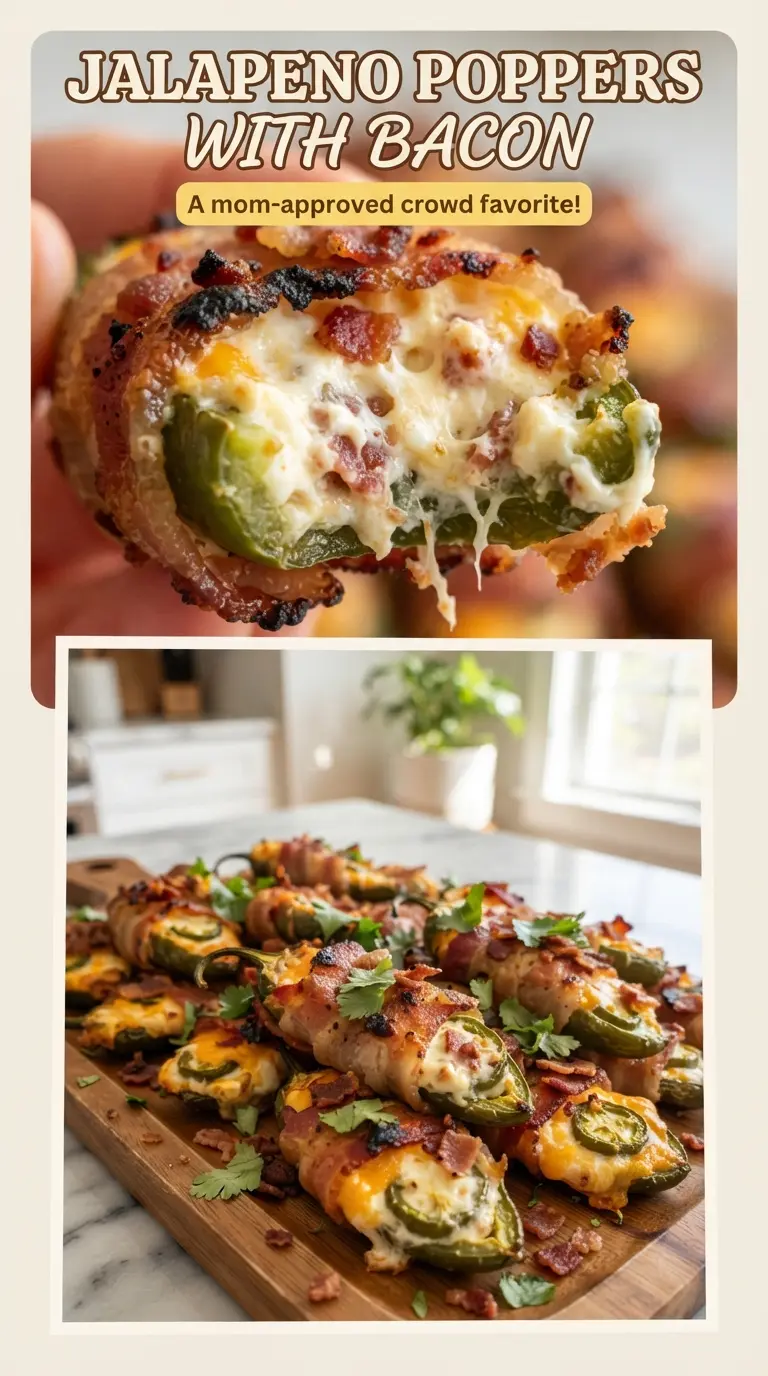 Jalapeno Poppers with Bacon crisp creamy cheesy